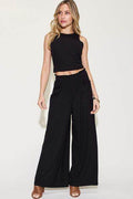 Basic Bae Full Size Ribbed Tank and Wide Leg Pants Set - Hovatok
