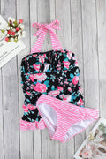 Mixed Print Tie-Back Two-Piece Swimsuit - Hovatok