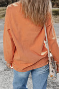 THANKFUL Round Neck Long Sleeve Sweatshirt - Hovatok