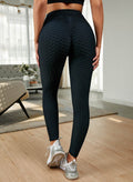 Textured High Waist Active Leggings - Hovatok