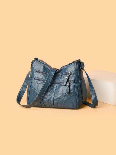 PU Leather Adjustable Strap Shoulder Bag - Hovatok