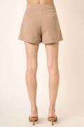 Mittoshop Side Invisible Zipper Pleated Shorts - Hovatok