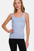 Zenana Ribbed Scoop Neck Tank - Hovatok