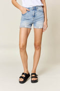 Judy Blue Full Size High Waist Rolled Denim Shorts - Hovatok