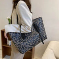 PU Leather Leopard Tote Bag - Hovatok