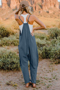 Double Take Full Size V-Neck Sleeveless Jumpsuit with Pockets - Hovatok