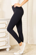 Double Take Wide Waistband Sports Leggings - Hovatok