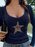 Devine Leopard Star Long Sleeve T-Shirt - Hovatok