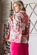 Heimish Full Size Shawl Floral Open Blazers Plus Size - Hovatok
