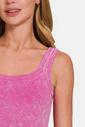 Zenana Ribbed Scoop Neck Tank - Hovatok