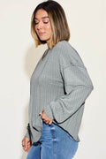 Basic Bae Full Size Ribbed Round Neck Long Sleeve T-Shirt - Hovatok