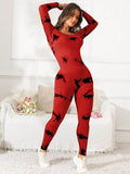 Scoop Neck Long Sleeve Active Jumpsuit - Hovatok