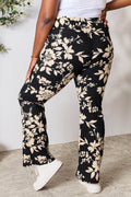 Heimish Full Size High Waist Floral Flare Pants - Hovatok