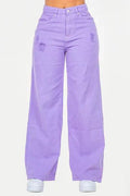 American Bazi High Waist Distressed Wide Leg Jeans - Hovatok