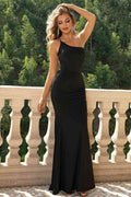 One-Shoulder Backless Maxi Dress - Hovatok