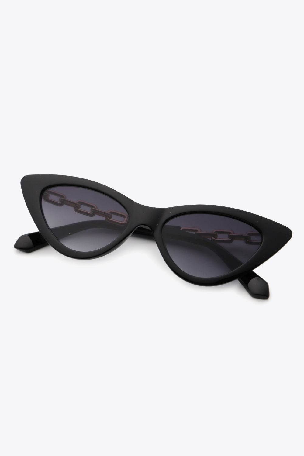 Chain Detail Cat-Eye Sunglasses - Hovatok