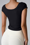 Round Neck Short Sleeve Active T-Shirt - Hovatok