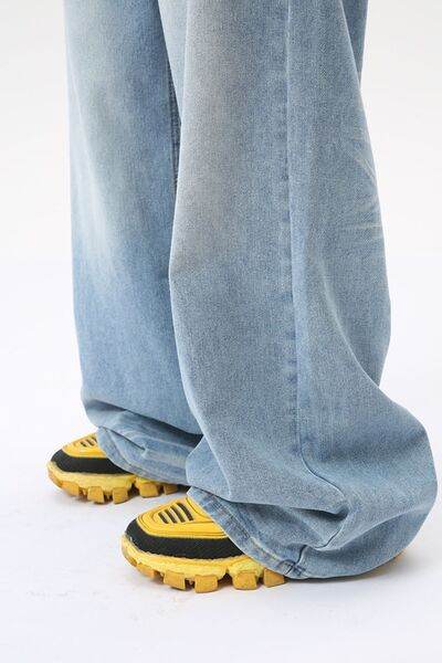 Wide Leg Jeans with Pockets - Hovatok