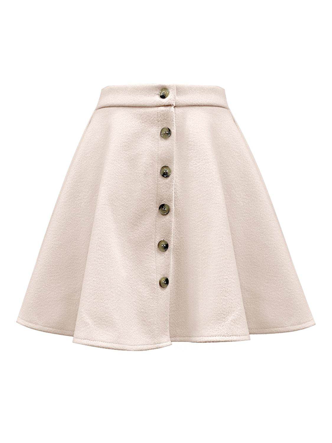 Buttoned Corduroy Mini Skirt - Hovatok