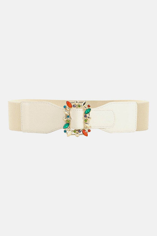 Multicolored Leaf Buckle Elastic Belt - Hovatok