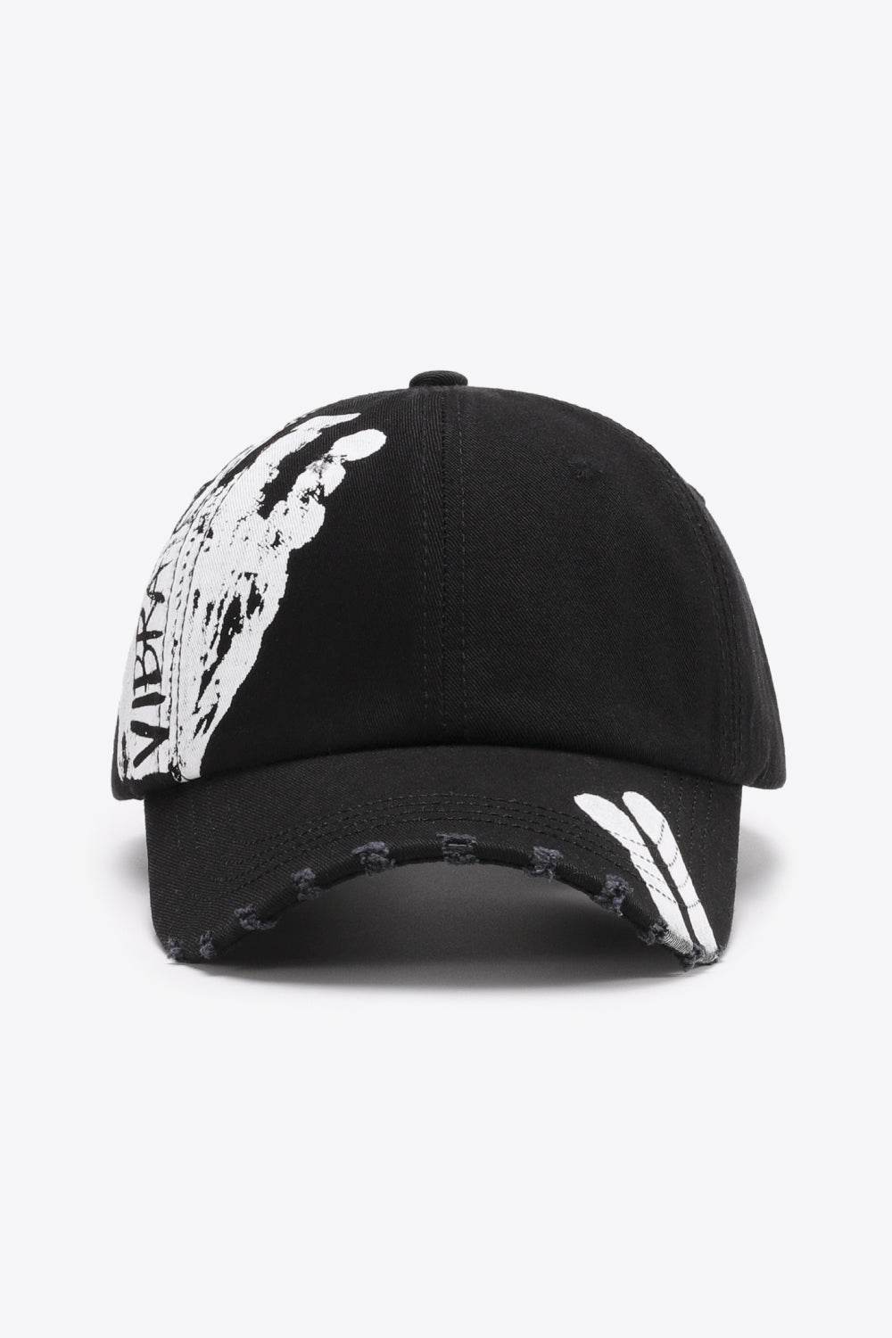 VIBRA Graphic Distressed Adjustable Baseball Cap - Hovatok