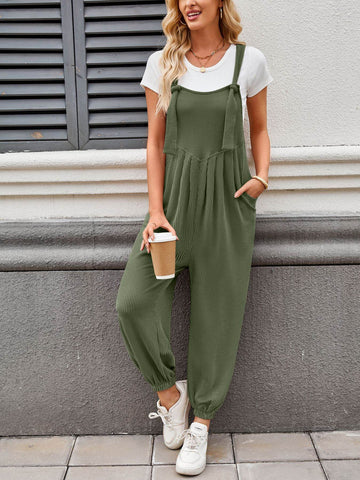 Lovelet Knotted Strap Overalls with Pockets - Hovatok