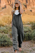 Double Take Full Size V-Neck Sleeveless Jumpsuit with Pockets - Hovatok