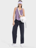 Millennia Slit Spaghetti Strap Scoop Neck Active Cami - Hovatok