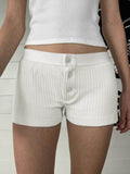 Devine Button Detail Shorts - Hovatok