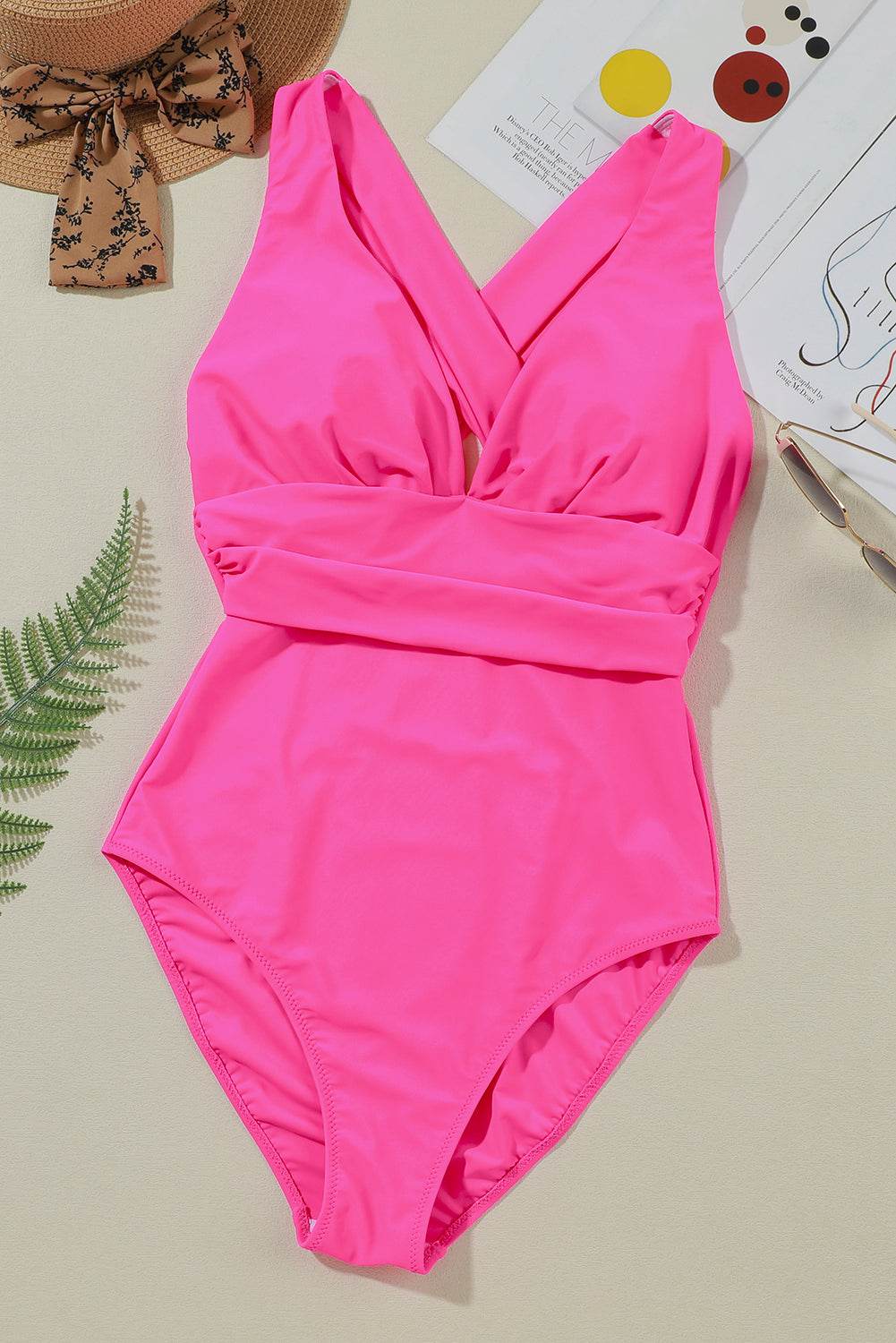 Crisscross Wide Strap One-Piece Swimwear - Hovatok