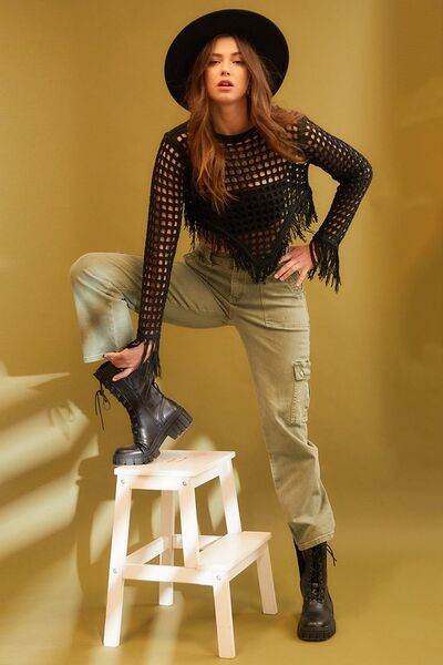 Annie Wear Straight Leg Jeans with Cargo Pockets - Hovatok