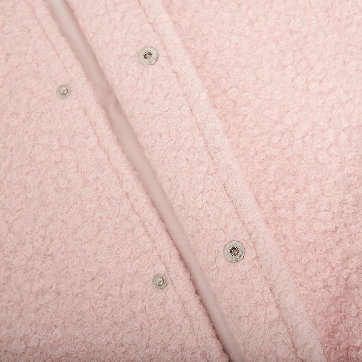 Double Take Plush Mock Neck Snap Down Jacket with Pockets - Hovatok