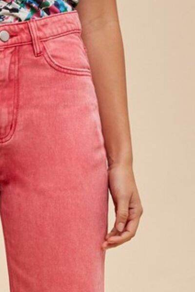 Annie Wear Distressed Raw Hem Jeans - Hovatok