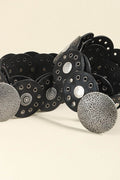 Round Shape PU Leather Belt - Hovatok