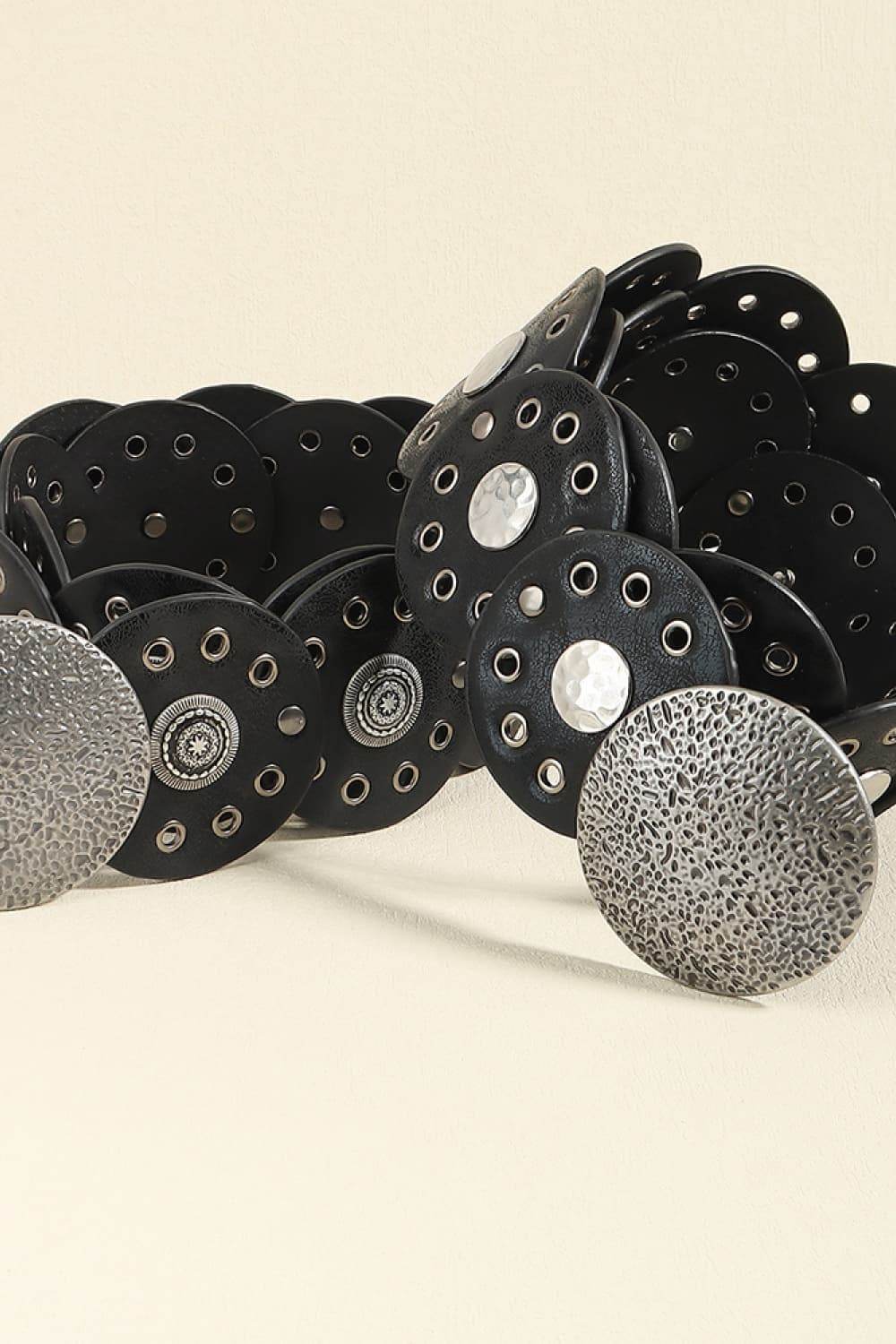 Round Shape PU Leather Belt - Hovatok