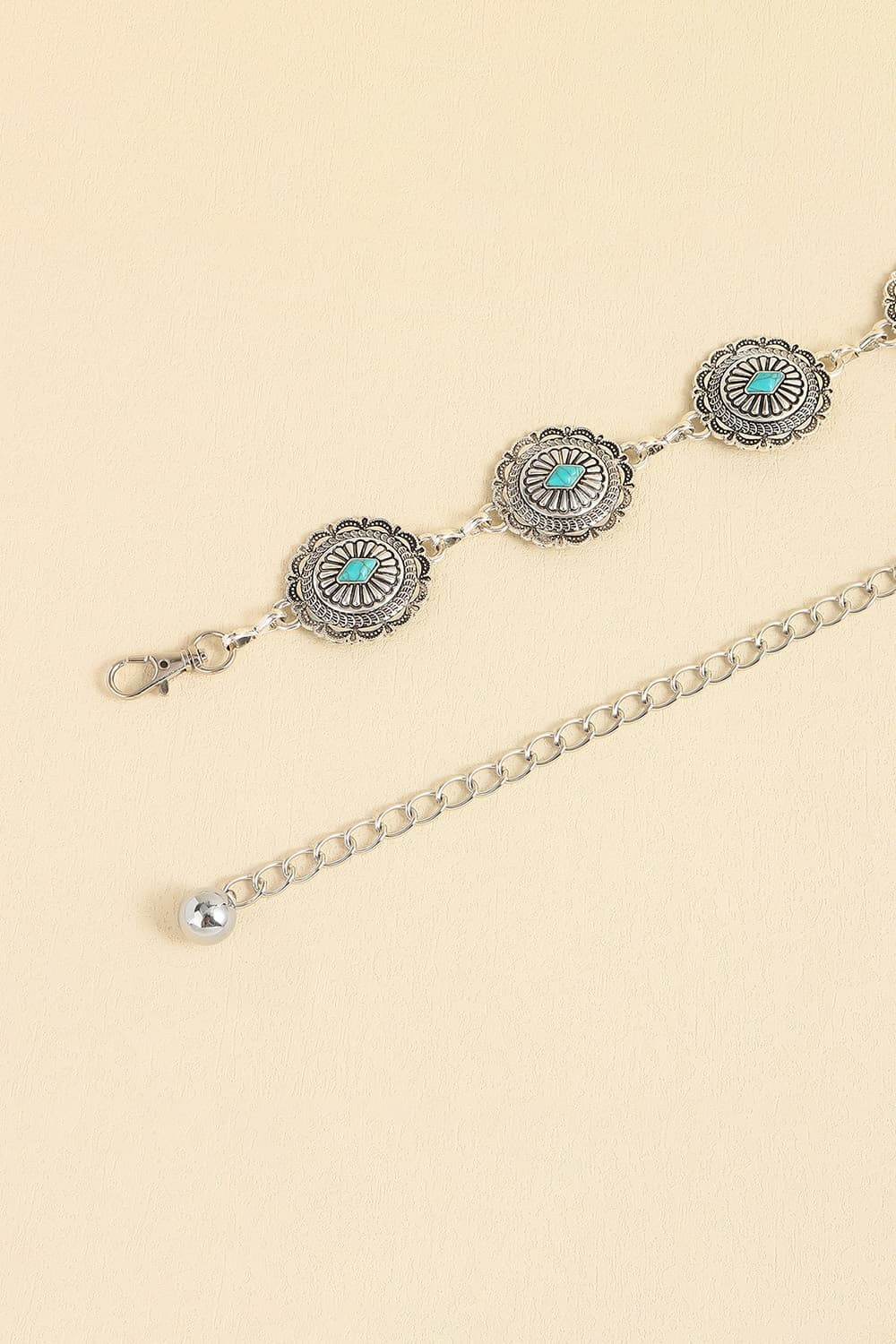 Vintage Turquoise Alloy Belt - Hovatok