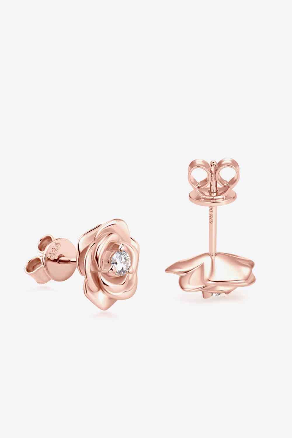 Adored Moissanite Flower 925 Sterling Silver Earrings - Hovatok