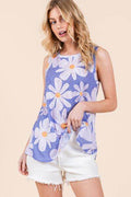 BOMBOM Floral Round Neck Tank - Hovatok