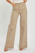 RISEN Full Size Tummy Control High Rise Wide Leg Jeans Plus Size - Hovatok