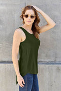 Basic Bae Full Size Round Neck Curved Hem Tank - Hovatok