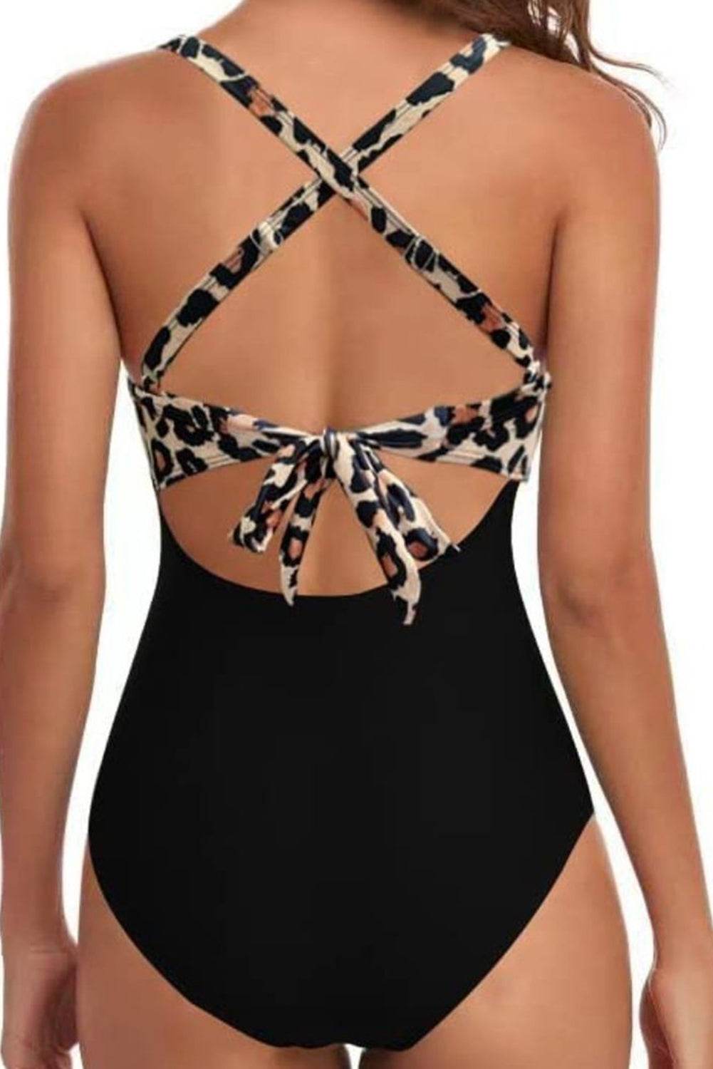 Tied Crisscross Cutout One-Piece Swimwear - Hovatok