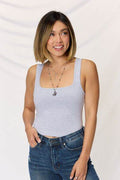 Zenana Square Neck Wide Strap Cropped Cami - Hovatok