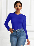 Round Neck Long Sleeve Bodysuit - Hovatok