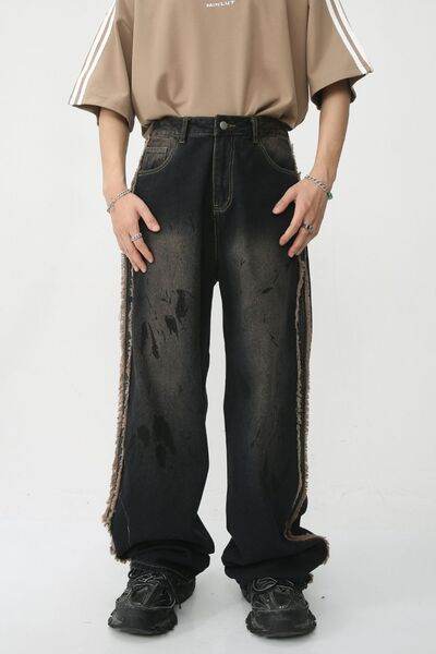 Raw Edge Mid Rise Men's Jeans - Hovatok