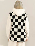 Double Take Full Size Zip Up Checkered Vest Cost - Hovatok