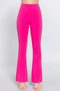 ACTIVE BASIC Waist Elastic Slim Flare Yoga Pants - Hovatok