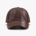 Distressed Adjustable Cotton Baseball Cap - Hovatok