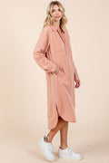 Mittoshop Button Down Long Sleeve Shirt Dress - Hovatok