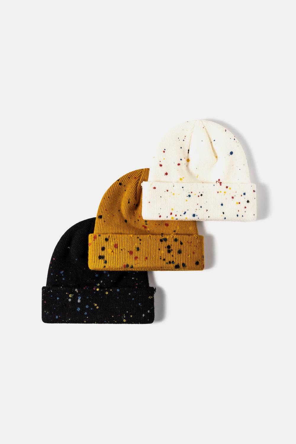 Confetti Rib-Knit Cuff Beanie - Hovatok