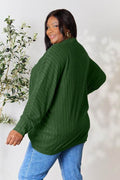 Basic Bae Full Size Ribbed Cocoon Cardigan - Hovatok